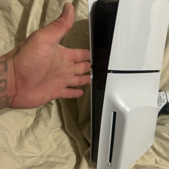 Sony Console with White and Black Finish